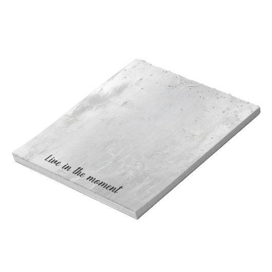 Glam Silver Confetti Notitieblok (Linkerzijde)