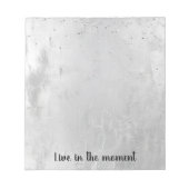 Glam Silver Confetti Notitieblok (Voorkant)