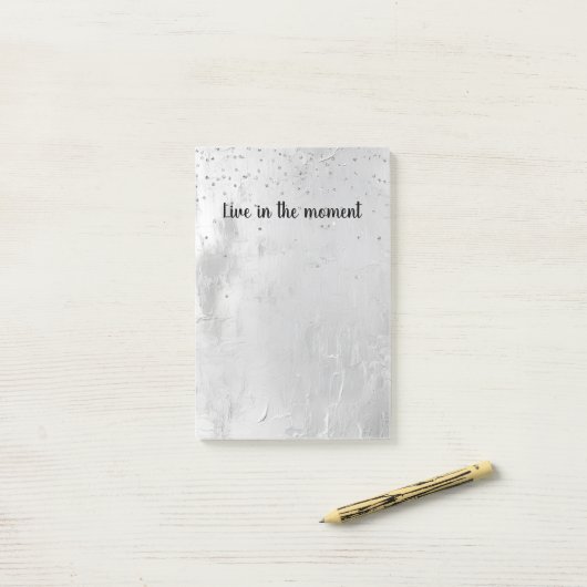 Glam Silver Confetti Post-it® Notes (Op bureau)