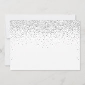  Glam Silver Confetti trouwfoto Bedankkaart (Achterkant)