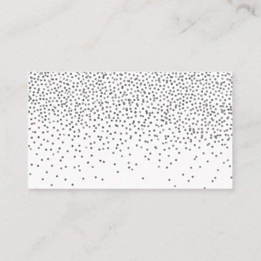  Glam Silver Confetti trouwwebsite Kaarten (Achterkant)