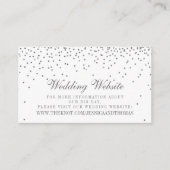  Glam Silver Confetti trouwwebsite Kaarten (Voorkant)
