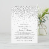  Glam Silver Confetti Verloving Shower Kaart (Staand voorkant)