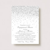  Glam Silver Confetti Verloving Shower Kaart