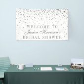  Glam Silver Confetti Vrijgezellenfeest Spandoek (Beurs)