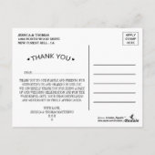  Glam Silver Confetti Weddenschap Hartelijk dank Briefkaart (Achterkant)