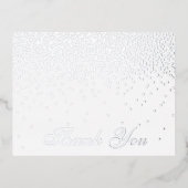  Glam Silver Confetti Wedding Folie Uitnodiging Briefkaart (Voorkant)
