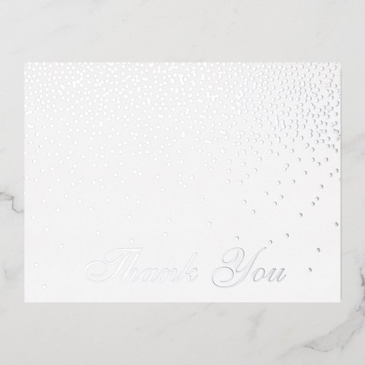  Glam Silver Confetti Wedding Folie Uitnodiging Briefkaart (Voorkant)