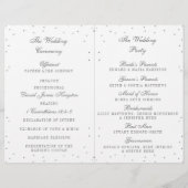  Glam Silver Confetti Wedding Programma's (Achterkant)