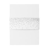Glam Silver Confetti Wedding Uitnodigingen Wikkel (Achterkant Voorbeeld)