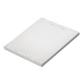 Glam Silver Deco  gepersonaliseerd kantoorbenodigd Notitieblok (Linkerzijde)