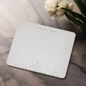 Glam Silver Deco gepersonaliseerd kantoorbenodigd Notitiekaartje