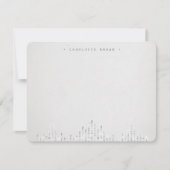 Glam Silver Deco gepersonaliseerd kantoorbenodigd Notitiekaartje (Voorkant)