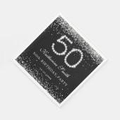 Glam Silver Diamonds 50e verjaardag Servet (Hoek)