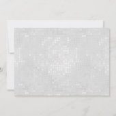 Glam Silver en Blauwgroen Gown Quinceañera Uitnodi Kaart (Achterkant)