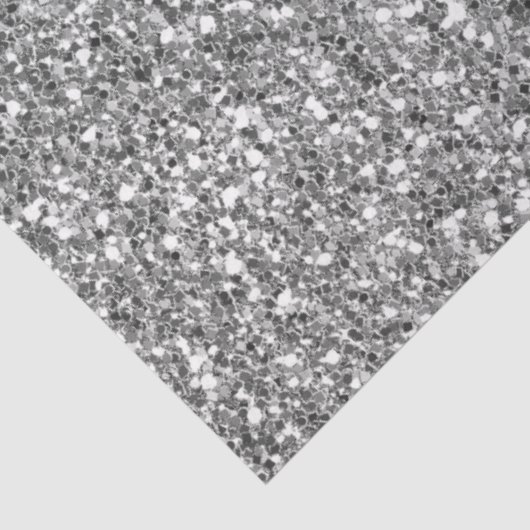 Glam Silver Faux Glitter Tissuepapier (Detail)