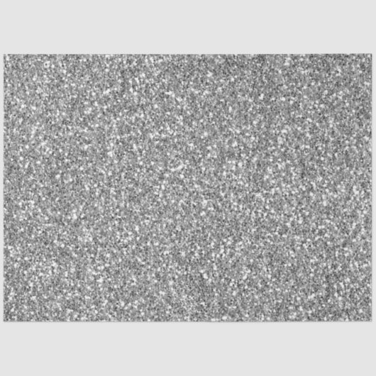 Glam Silver Faux Glitter Tissuepapier (Voorkant)
