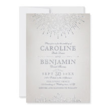 Glam Silver Glitter art deco vintage bruiloft