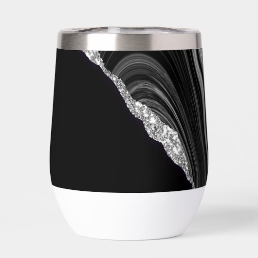 Glam Silver Glitter Black Festival (Achterkant)