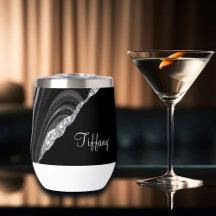 Glam Silver Glitter Black Festival