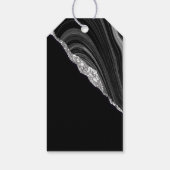 Glam Silver Glitter Black Festival Cadeaulabel (Achterkant)