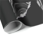 Glam Silver Glitter Black Festival Cadeaupapier (Rol Hoek)