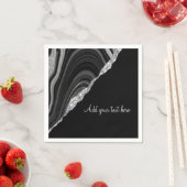 Glam Silver Glitter Black Festival Servet (Insitu)