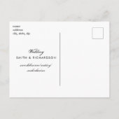 Glam Silver Glitter Bruiloft Verander de datum Aankondigingskaart (Achterkant)