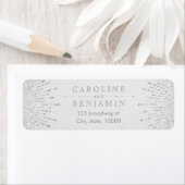 Glam Silver Glitter deco retouradres Etiket (Insitu)