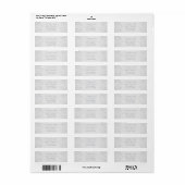 Glam Silver Glitter deco retouradres Etiket (Full Sheet)
