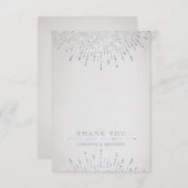 Glam Silver glitter deco vintage bruiloft bedankt (Voorkant / Achterkant)