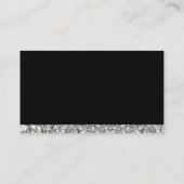 Glam Silver Glitter Dog Pet Grooming Visitekaartje (Achterkant)