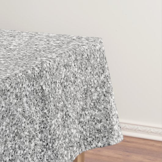 Glam Silver Glitter Glitz      Tafelkleed (Voorbeeld)