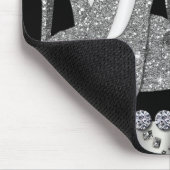 Glam Silver Glitter High Heels Shoes Muismat (Hoek)