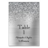 Glam Silver Glitter Sparkle Kaart (Voorkant)