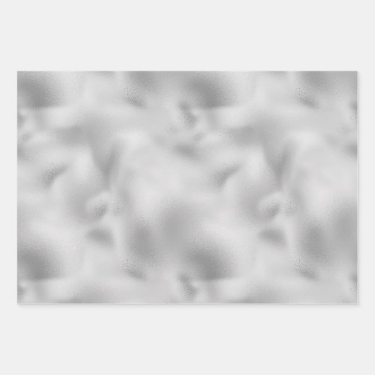 Glam Silver Glitter Stripes Inpakpapier Vel (Voorkant)