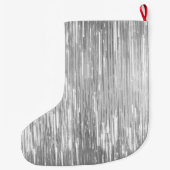 Glam Silver Glitzy Sparkle Naam Grote Kerstsok (Achterkant)