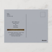 Glam Silver & Metallic Gold Monogram Save the Date Briefkaart (Achterkant)