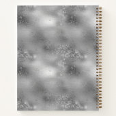 Glam Silver Monogram Recipe Book Notitieboek (Achterkant)