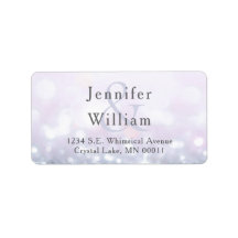Glam Silver Pastel Paarse Glitter Sparkle Wedding