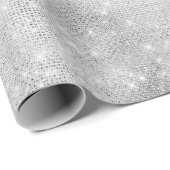 Glam Silver Sparkle Cadeaupapier (Rol Hoek)