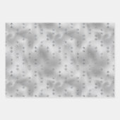 Glam Silver Stars Kerstmis Inpakpapier Vel (Voorkant 3)