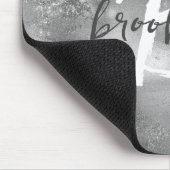 Glam Silver Trendy Script Monogram  Muismat (Hoek)