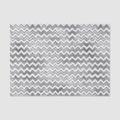 Glam Silver White Zigzag Stripes Tissuepapier (Voorkant)
