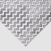 Glam Silver White Zigzag Stripes Tissuepapier (Detail)
