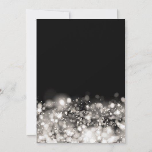 Glam Silver Winter Sparkling Company kerstfeest Kaart (Achterkant)