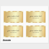 Glam-sjabloon Goud Uw Aangepaste Tekst Typografie Rechthoekige Sticker (Vel)