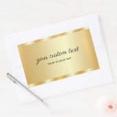 Glam-sjabloon Goud Uw Aangepaste Tekst Typografie Rechthoekige Sticker (Envelop)
