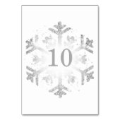 Glam Sneeuwvlok Xmas Vakantie Zilver Kaart (Voorkant)
