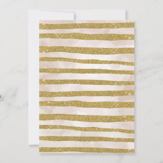 Glam Spa Make-up Blush Roze Gouden Verjaardagsfees Kaart (Achterkant)